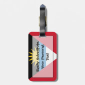 Étiquette À Bagage Drapeau facile d'identification d'Antigua-et-Barbu (Dos Vertical)