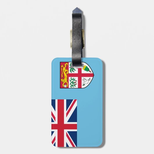 Étiquette À Bagage Drapeau Fidji (Dos Vertical)