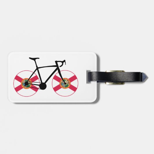 Étiquette À Bagage Drapeau Floride Cyclisme (Dos horizontal)