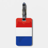 Étiquette À Bagage drapeau français (Dos Vertical)