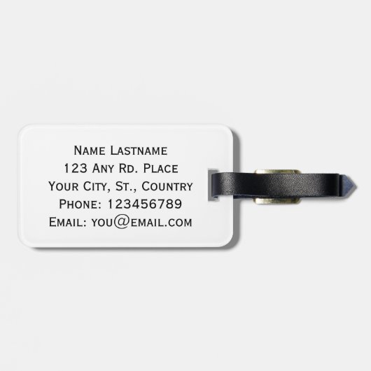 Étiquette À Bagage Drapeau français (Dos horizontal)