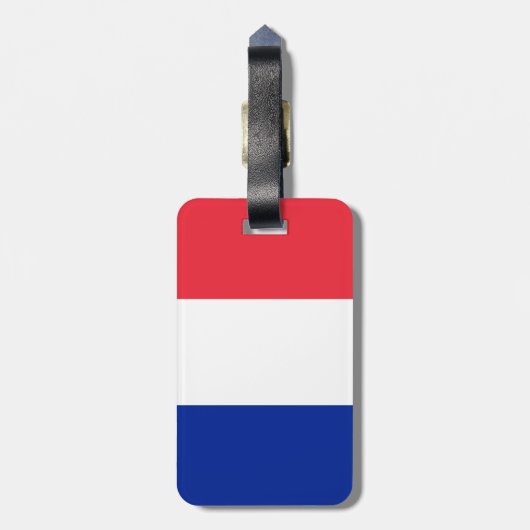 Étiquette À Bagage Drapeau français (Dos Vertical)