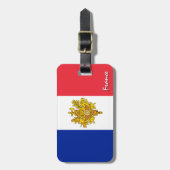 Étiquette À Bagage Drapeau français, drapeaux de la France patriotiqu (Devant Vertical)