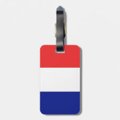 Étiquette À Bagage Drapeau français Tricolore (Dos Vertical)