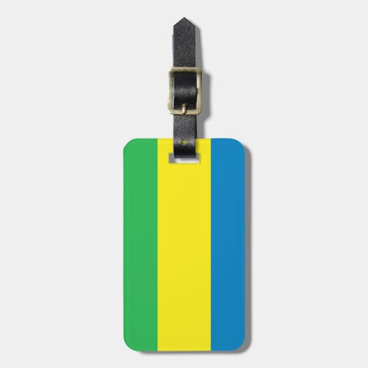Étiquette À Bagage Drapeau Gabon (Devant Vertical)