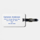 Étiquette À Bagage Drapeau gay pride personnalisé (Dos horizontal)