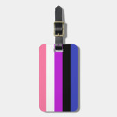 Étiquette À Bagage Drapeau Genderfluide Personnalisé (Devant Vertical)