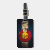 Étiquette À Bagage Drapeau grunge du Colorado (Devant Vertical)