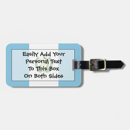 Étiquette À Bagage Drapeau Guatemala Easy ID Personal (Devant horizontal)