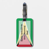 Étiquette À Bagage Drapeau Guyana Easy ID Personal (Dos Vertical)