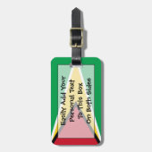 Étiquette À Bagage Drapeau Guyana Easy ID Personal (Devant Vertical)