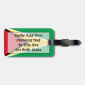 Étiquette À Bagage Drapeau Guyana Easy ID Personal (Dos horizontal)