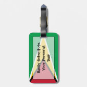 Étiquette À Bagage Drapeau Guyana Easy ID Personal (Dos Vertical)