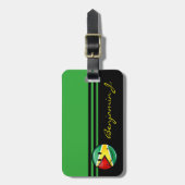 Étiquette À Bagage Drapeau guyanais de sourire (Devant Vertical)