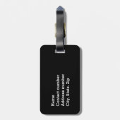 Étiquette À Bagage Drapeau haïtien rond brillant (Dos Vertical)