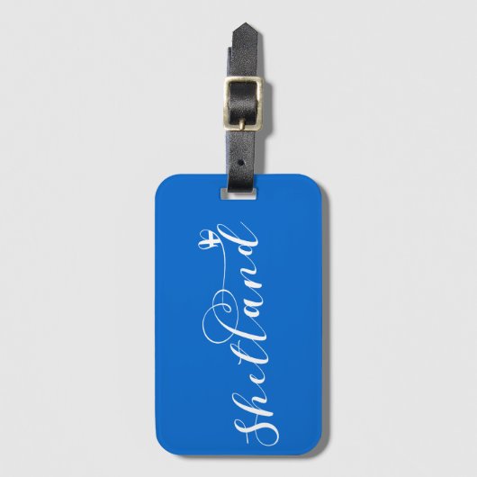 Étiquette À Bagage Drapeau Heart Shetland, Îles Shetland (Devant Vertical)