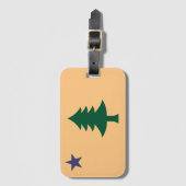 Étiquette À Bagage Drapeau historique du Maine (1901-1909) (Devant Vertical)