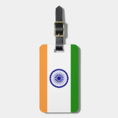 Étiquette À Bagage Drapeau Indien - Image de haute qualité (Devant Vertical)