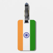 Étiquette À Bagage Drapeau Indien - Image de haute qualité (Dos Vertical)