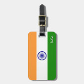 Étiquette À Bagage Drapeau indien patriotique (Devant Vertical)