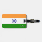 Étiquette À Bagage Drapeau indien patriotique (Dos horizontal)