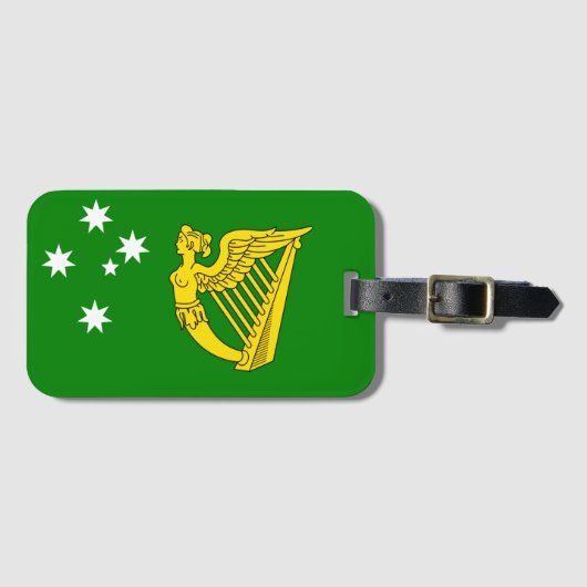 Étiquette À Bagage Drapeau irlandais australien (Devant Horizontal)