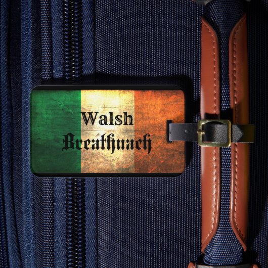 Étiquette À Bagage Drapeau irlandais Walsh (Insitu Rectoal 4)
