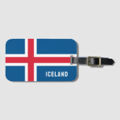 Étiquette À Bagage Drapeau Islande (Devant Horizontal)