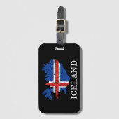 Étiquette À Bagage Drapeau Islande (Devant Vertical)