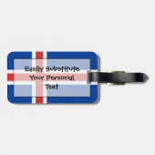 Étiquette À Bagage Drapeau Islande Easy ID Personal (Dos horizontal)