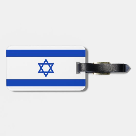 Étiquette À Bagage Drapeau Israël (Dos horizontal)