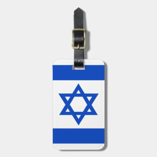 Étiquette À Bagage Drapeau Israël étoile bleue de David