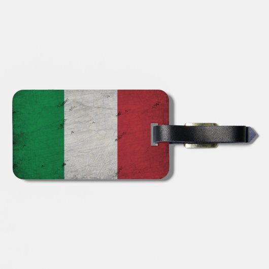 Étiquette À Bagage drapeau italie (Dos horizontal)