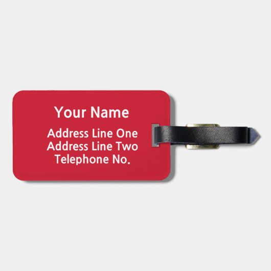 Étiquette À Bagage Drapeau Italie (Dos horizontal)