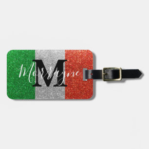 Étiquette À Bagage Drapeau italien Parties scintillant Rome Venise It