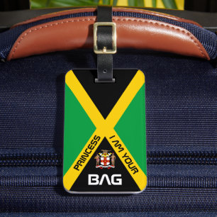 Étiquette À Bagage Drapeau jamaïcain, étiquettes de sac, Jamaïque / P