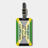 Étiquette À Bagage Drapeau Jamaïque Easy ID Personal (Devant Vertical)