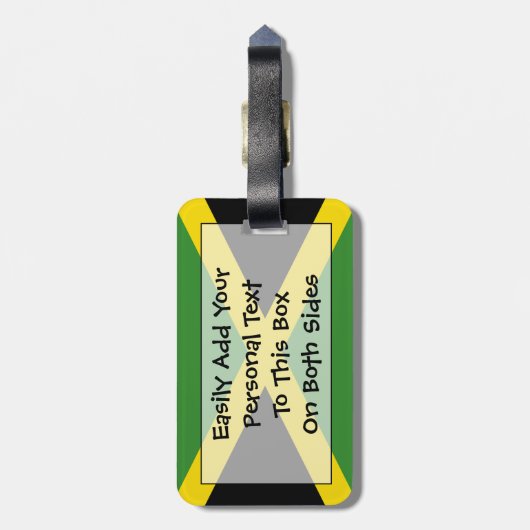 Étiquette À Bagage Drapeau Jamaïque Easy ID Personal (Dos Vertical)