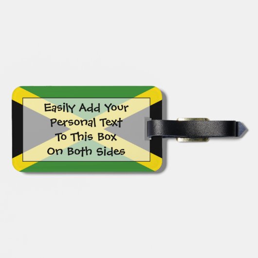 Étiquette À Bagage Drapeau Jamaïque Easy ID Personal (Dos horizontal)