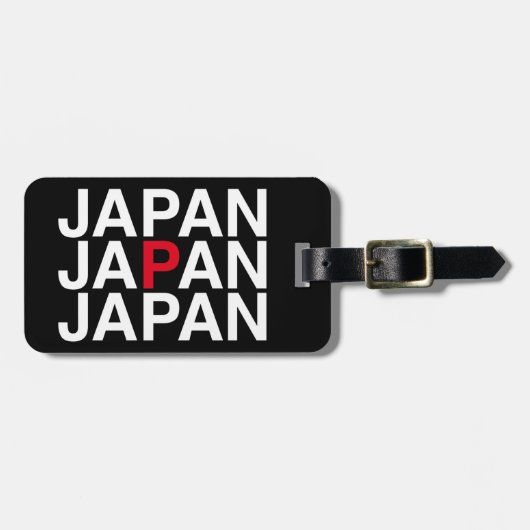 Étiquette À Bagage Drapeau JAPON (Devant horizontal)