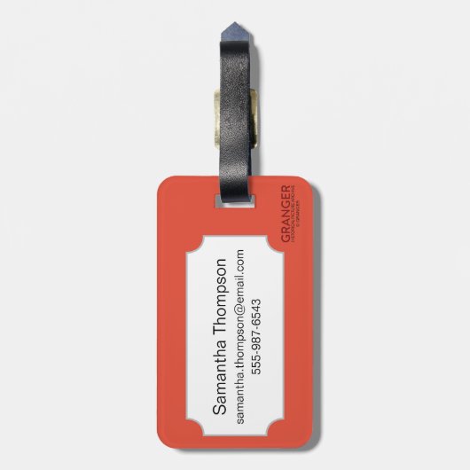 Étiquette À Bagage Drapeau japonais (Dos Vertical)