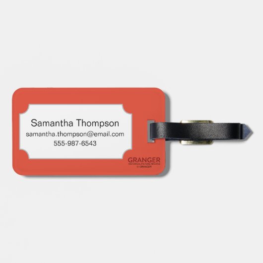 Étiquette À Bagage Drapeau japonais (Dos horizontal)