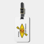 Étiquette À Bagage Drapeau Kayak Nouveau-Mexique (Devant Vertical)