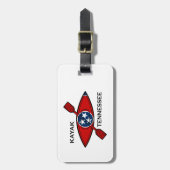 Étiquette À Bagage Drapeau Kayak Tennessee (Devant Vertical)