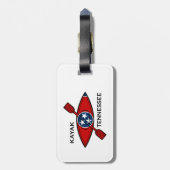 Étiquette À Bagage Drapeau Kayak Tennessee (Dos Vertical)