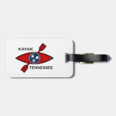 Étiquette À Bagage Drapeau Kayak Tennessee (Dos horizontal)
