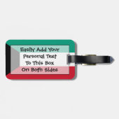 Étiquette À Bagage Drapeau Koweit Easy ID Personal (Dos horizontal)