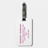 Étiquette À Bagage Drapeau lesbien personnalisé (Dos Vertical)