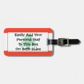 Étiquette À Bagage Drapeau Liban Easy ID Personal (Devant horizontal)