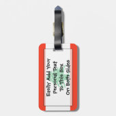 Étiquette À Bagage Drapeau Liban Easy ID Personal (Dos Vertical)